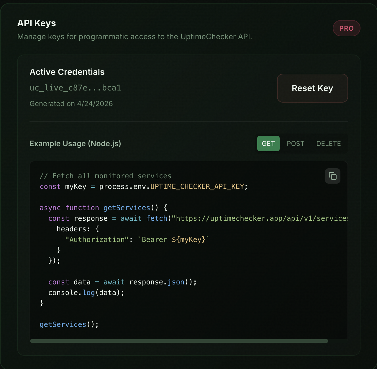 API Settings