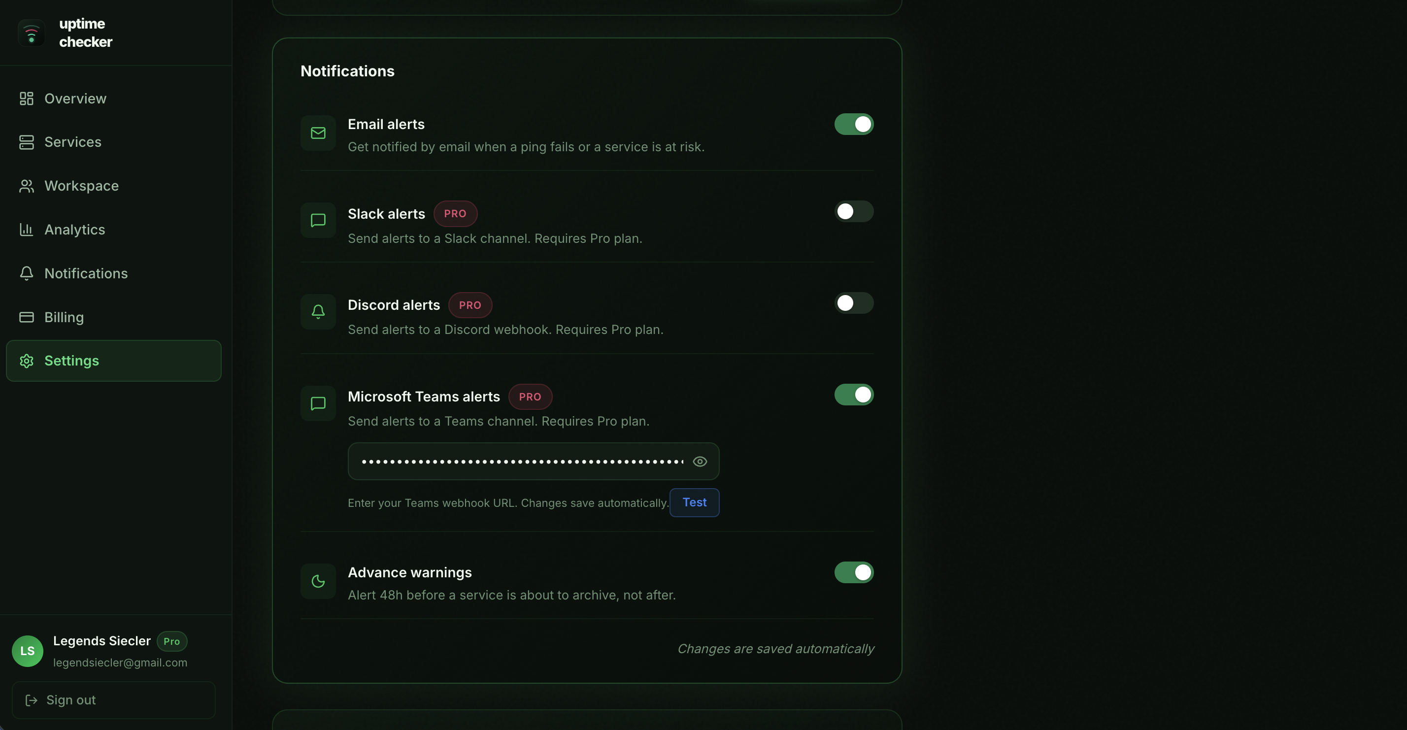 Notification Settings